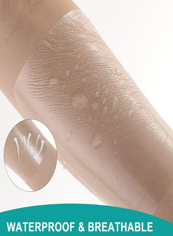 LINXIU Transparent Film Dressing 4" x 5" Waterproof Wound Bandage Adhesive Patch for Post Surgical Shower IV Shield 20 Packs - Image 4